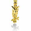 14K Yellow Solid Gold Charm Pendant 2g.