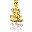 14K Yellow Gold Small Teddy Bear Charm Pendant 1.1g