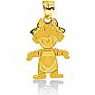 14K Yellow Gold It's A Boy Heart Charm Pendant 2.5g.