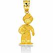 14K Solid Yellow Gold It's A Boy Charm Pendant 1.8g.