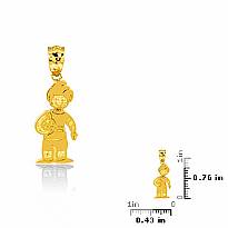 14K Solid Yellow Gold It's A Boy Charm Pendant 1.8g.