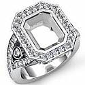 1.5 CT Round Diamond Semi Mount Engagement Ring WHite Gold