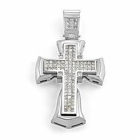 3.25 Ct Princess Diamond Cross Men