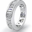 3.50 CT Baguette Diamond Channel Eternity Wedding Ring W Gold