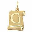 G Initial Pendant 14 Karat Solid Gold Alphabet Charm