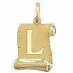 14K Solid Yellow Gold Alphabet Initial