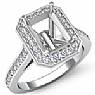 0.70 ct Round Diamond Pave Wedding Setting 14k White Gold