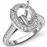 0.70 ct Round Diamond Pave Wedding Setting 14k White Gold