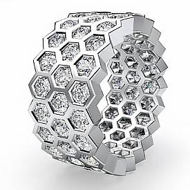 5.5 Ct Round Diamond Eternity Anniversary Ring Band W Gold