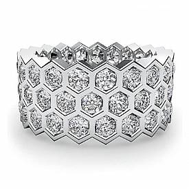 5.5 Ct Round Diamond Eternity Anniversary Ring Band W Gold