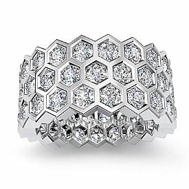 5.5 Ct Round Diamond Eternity Anniversary Ring Band W Gold