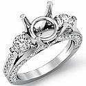 1.30 Ct Antique 3 Stone Diamond Engagement Ring Setting 14k Gold