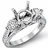 1.30 Ct Antique 3 Stone Diamond Engagement Ring Setting 14k Gold