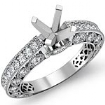0.90Ct Antique Diamond Engagement Ring Millgrin Setting 14k W Gold