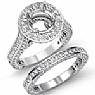 3.45Ct Vintage Diamond Engagement Ring Round Bridal Set 14k Gold