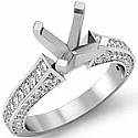 1Ct Pave Diamond Solitaire Engagement Ring Setting Oval 14k Gold