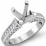 1Ct Pave Diamond Solitaire Engagement Ring Setting Oval 14k Gold