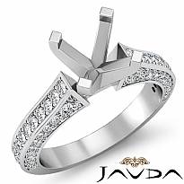 1 Ct Diamond Solitaire Engagement Round Semi Mount Ring Setting 14k White Gold