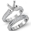 2.20Ct Pave Diamond Engagement Ring Oval Bridal Set 14k White Gold