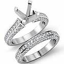 2.20Ct Pave Diamond Engagement Ring Oval Bridal Set 14k White Gold