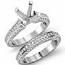 2.20Ct Pave Diamond Engagement Ring Oval Bridal Set 14k White Gold