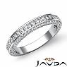 Women's Half Wedding Band Pave Diamond Matching Set Ring 14k White Gold 1.2Ct