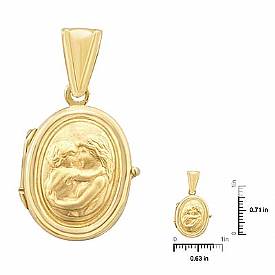 14K YELLOW GOLD ITALIAN FANCY LOCKET