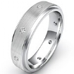 0.16Ct Round Diamond Men Eternity Wedding Band 14k White Gold