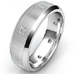 0.50Ct Princess Men's Diamond Eternity Wedding band 14k White Gold