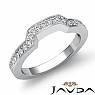 Pave Diamond Women's Half Wedding Band Matching Set Ring 14k White Gold 0.50Ct