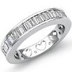 1 Ct Baguette Cut Diamond Half Wedding Band Ring W Gold