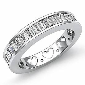1 Ct Baguette Cut Diamond Half Wedding Band Ring W Gold