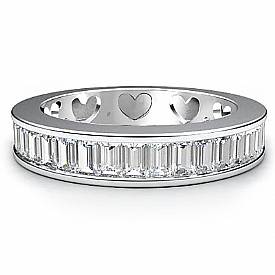 1 Ct Baguette Cut Diamond Half Wedding Band Ring W Gold