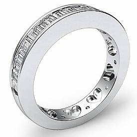 1 Ct Baguette Cut Diamond Half Wedding Band Ring W Gold