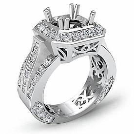 Vintage Style Engagement Anniversary Diamond Ring Platinum (1.65Ct. tw.)