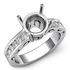 0.50 Ct Round Diamond Engagment Ring Antique Setting W Gold