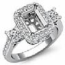 1.10 CT Princess Emerald Diamond 3 Stone Engagement Ring W Gold