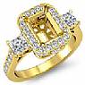 Princess Round Diamond 3 Stone Engagement Ring 14k Gold Yellow (1.1Ct. tw.)