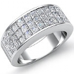 1.75 Ct Princess Womens Diamond Wedding Band Ring W Gold