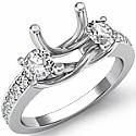 .80 CT Round Diamond 3 Stone Engagement Ring Setting W Gold