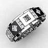 3Ct Princess Diamond Men's Eternity Wedding Band 14k White Gold