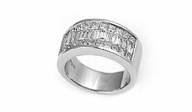 2.35Ct Princess & Baguette Diamond Women Wedding Ring W Gold