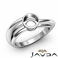7g Classic Solitaire Diamond Engagement Ring Bezel Setting 14k W Gold Semi Mount