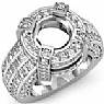 2.90 CT Round Baguette Diamond Engagement Ring WHite Gold