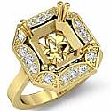 Radiant Diamond Engagement Ring Setting 14k Gold Yellow (0.72Ct. tw.)