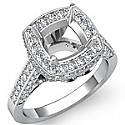 1.30 Ct Round Diamond Semi Mount Engagement Ring W Gold