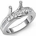 0.50Ct Princess Diamond Engagement Ring Setting 14k Gold Band