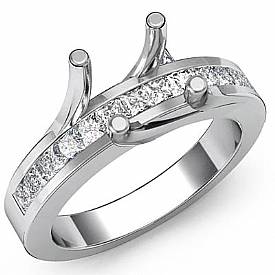 0.50Ct Princess Diamond Engagement Ring Setting 14k Gold Band