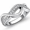 0.25 Ct Round Diamond Women Wedding Band 14k W Gold