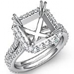 1.35 ct Round Diamond Engagement Ring Asscher Setting 14K White Gold